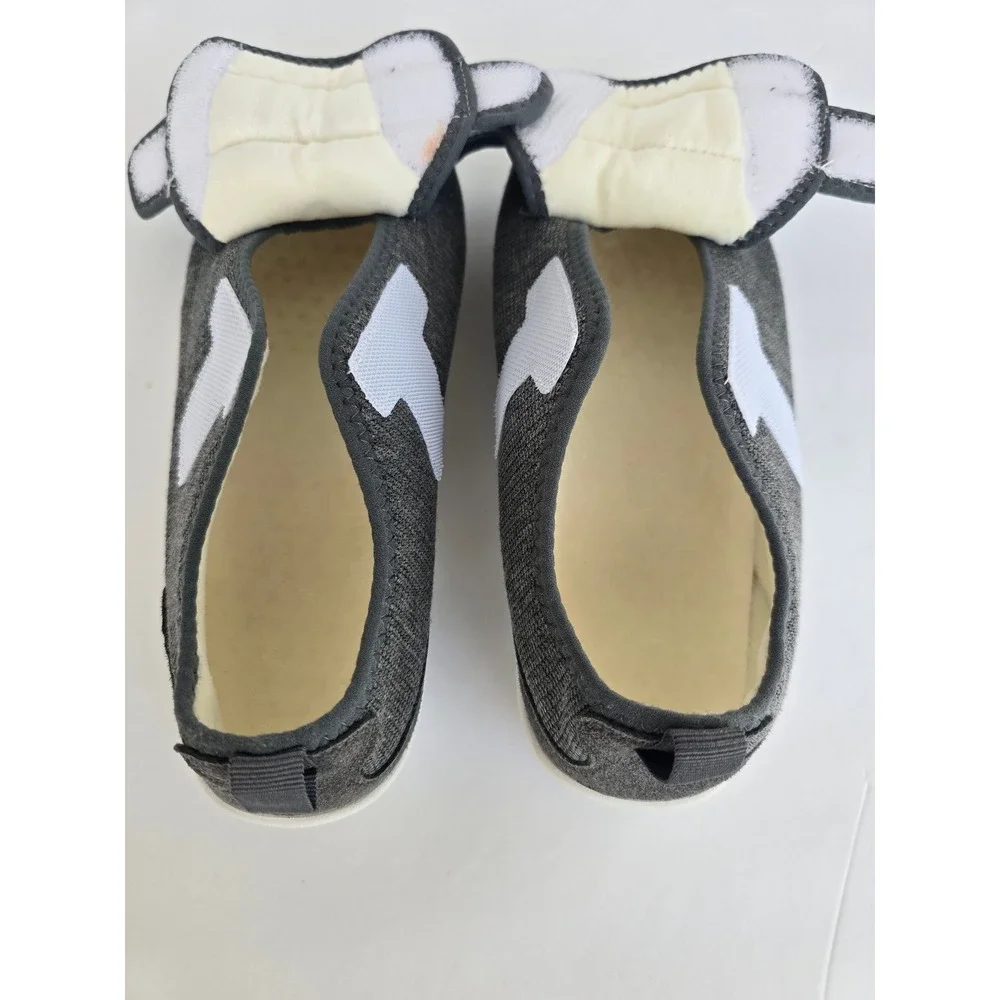 LeIsfIt Women's Memory Foam House Slippers Gray Hook & Loop EU 41 Comfort